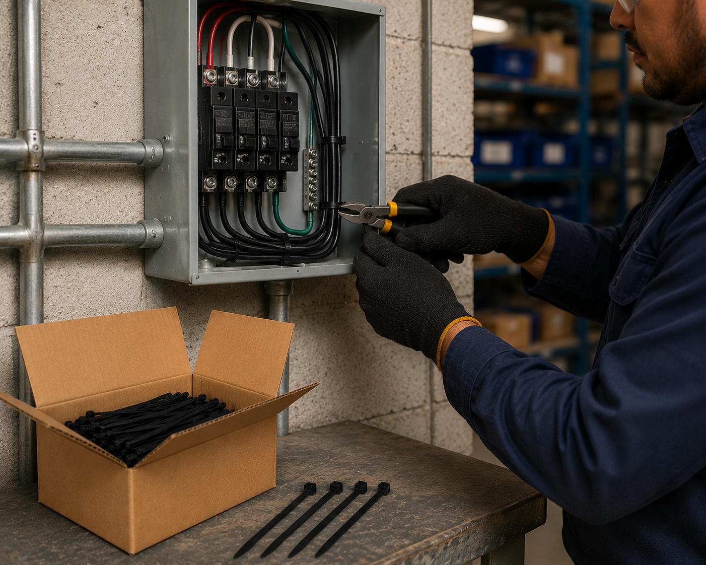 Caja de Cinchos de Nylon Industriales PA66 Alta Resistencia | Packsys
