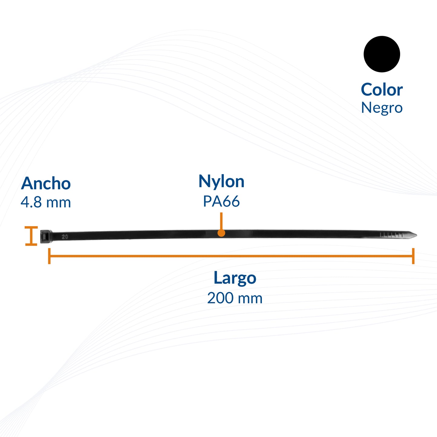 Cinchos de Nylon Industriales PA66 Alta Resistencia | Packsys