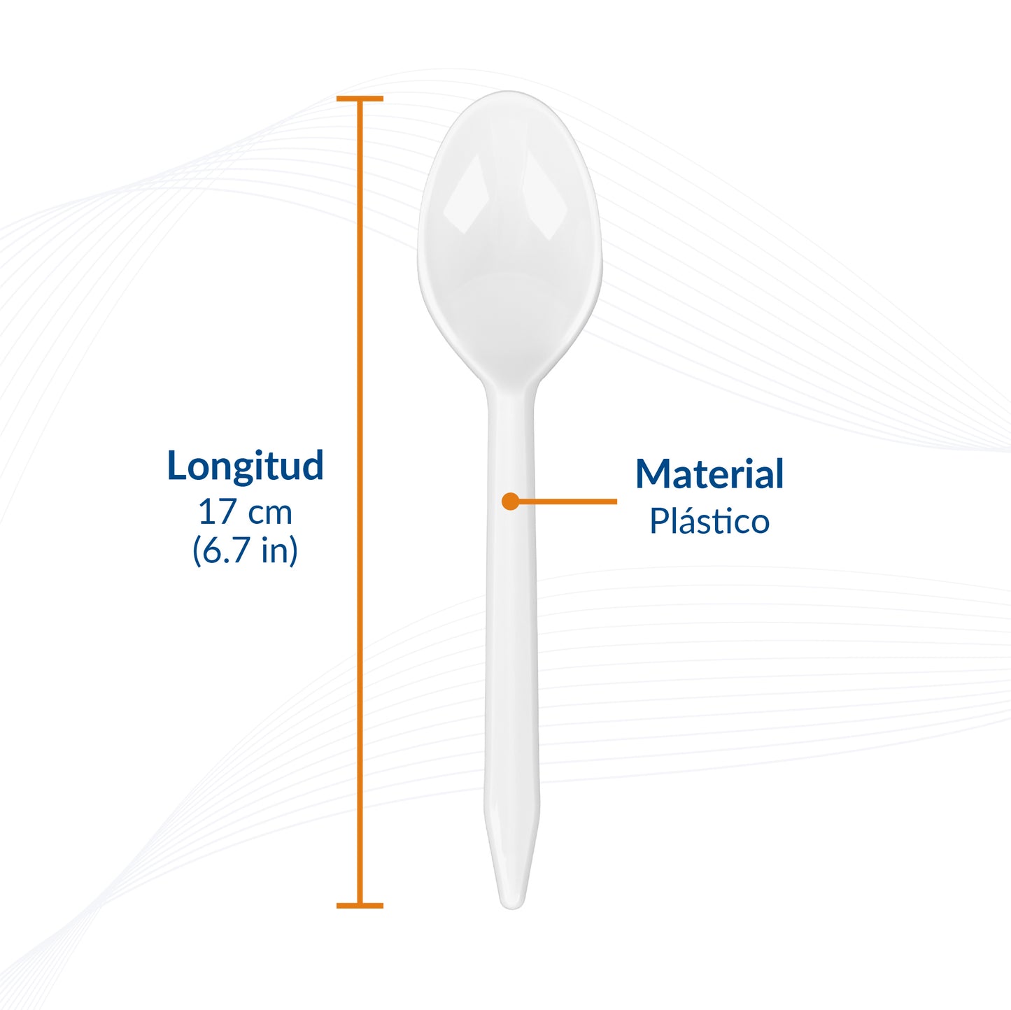 Cuchara Grande Fantasy – Color Blanco (1000 piezas)