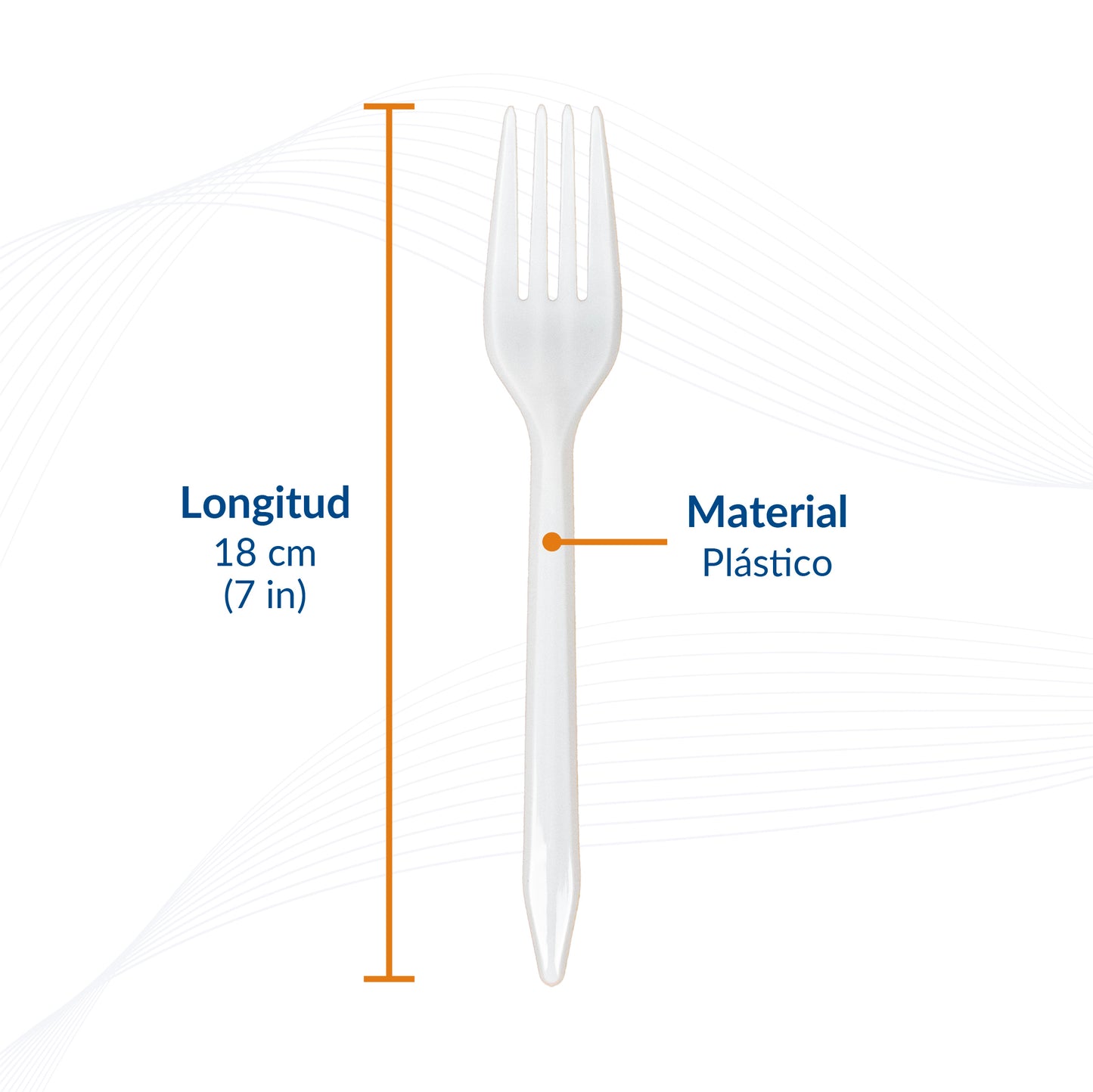 Tenedor Grande Fantasy – Color Blanco (1000 piezas)