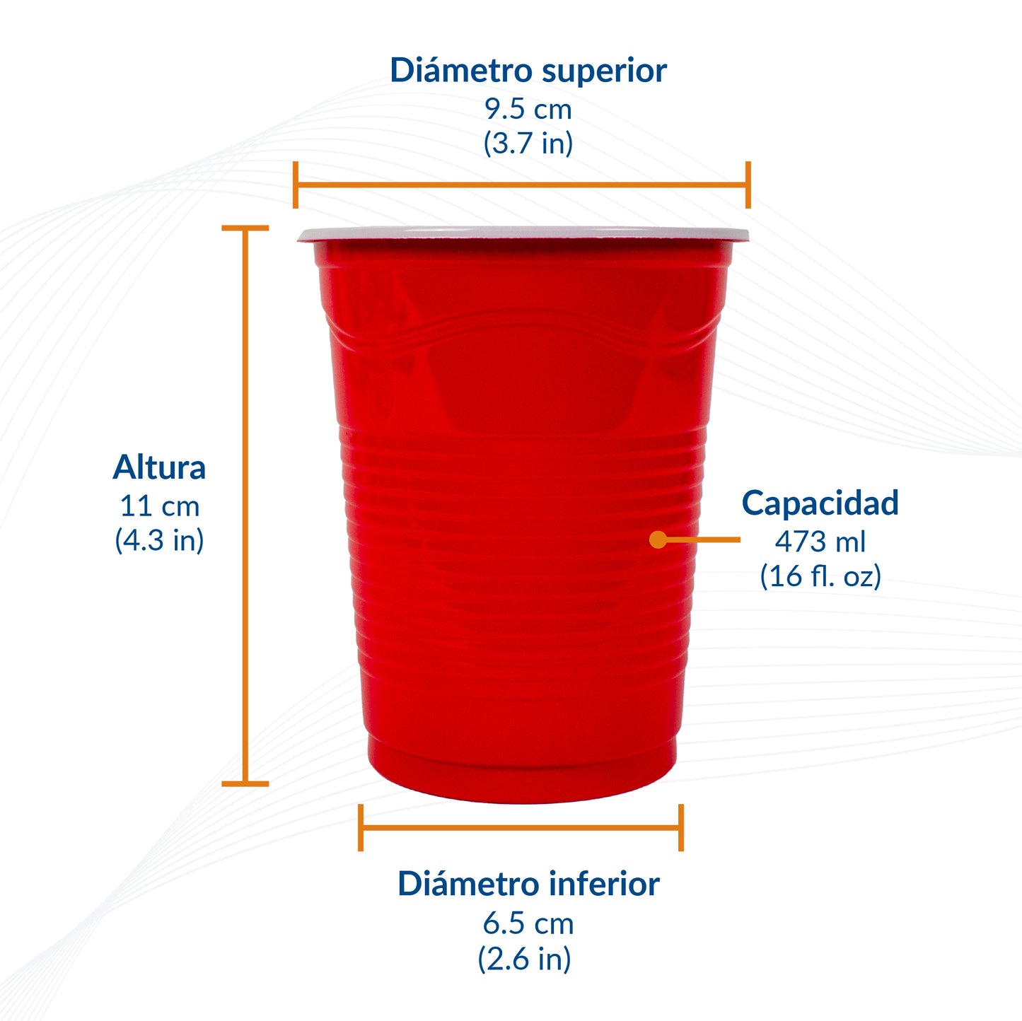 Vaso Fantasy Rojo Bicolor #16 – Caja con 1000 piezas