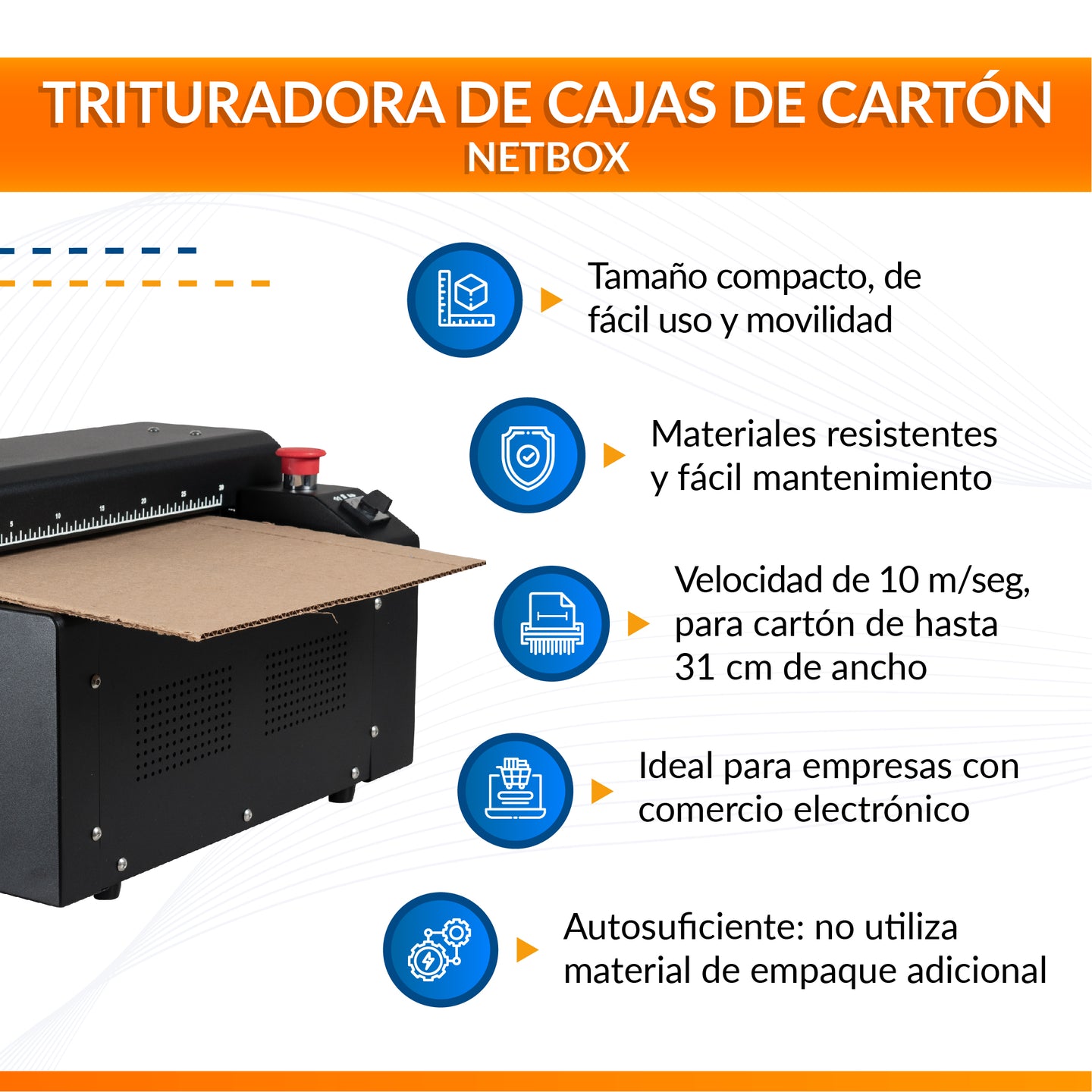 Trituradora de cajas de cartón Netbox – Packsys