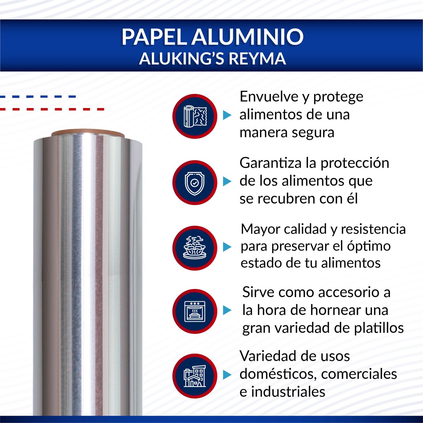 Papel Aluminio Aluking´s 400 con despachador