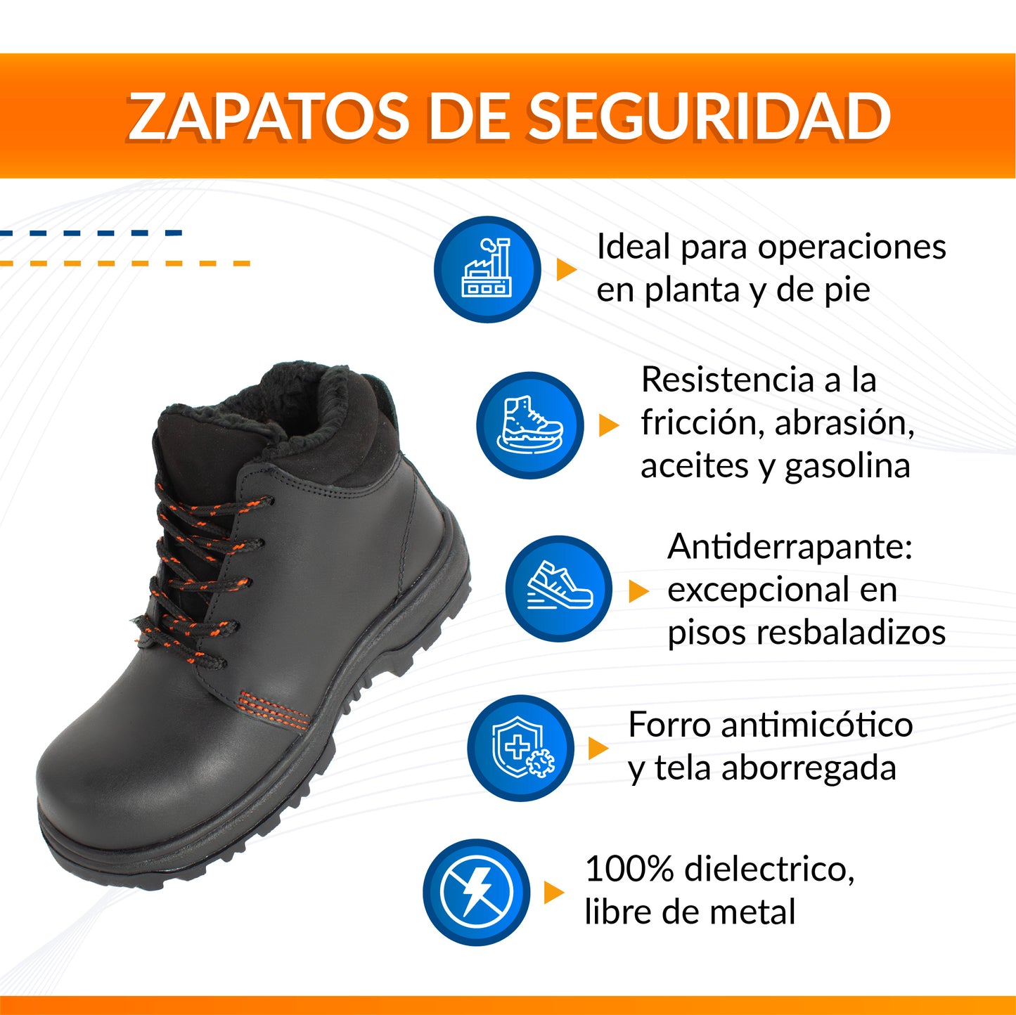 Botas de Seguridad Aborregadas Color Negro