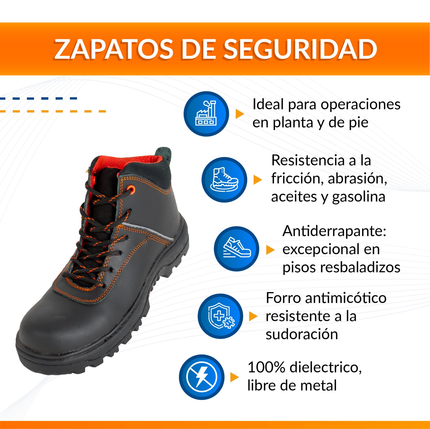 Botas de Seguridad Standard Color Negro