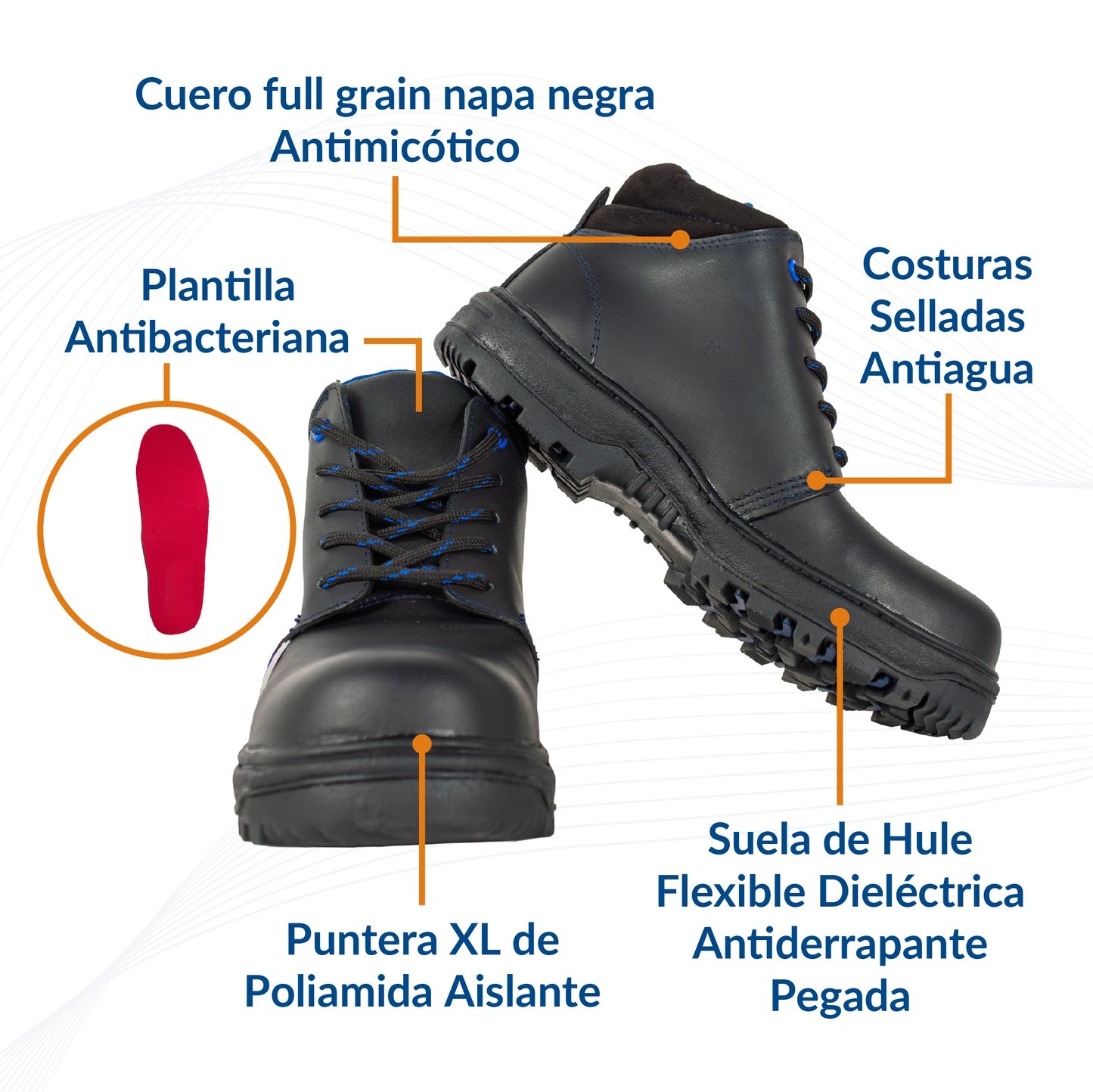 Botas de Seguridad Económica Color Negro