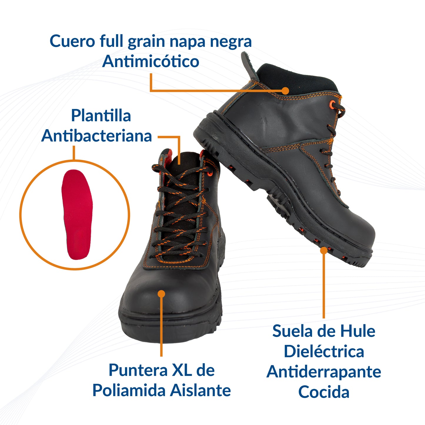 Botas de Seguridad Standard Color Negro