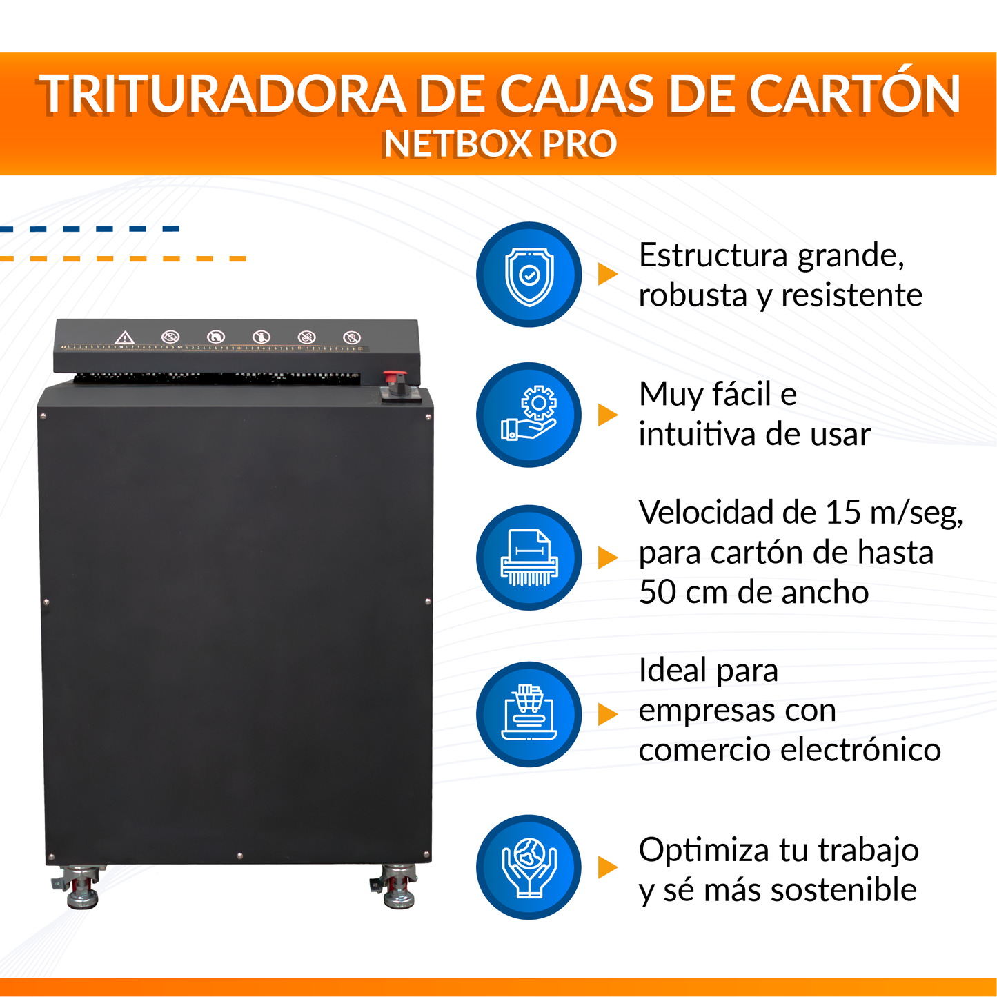 Trituradora de cajas de cartón Netbox Pro