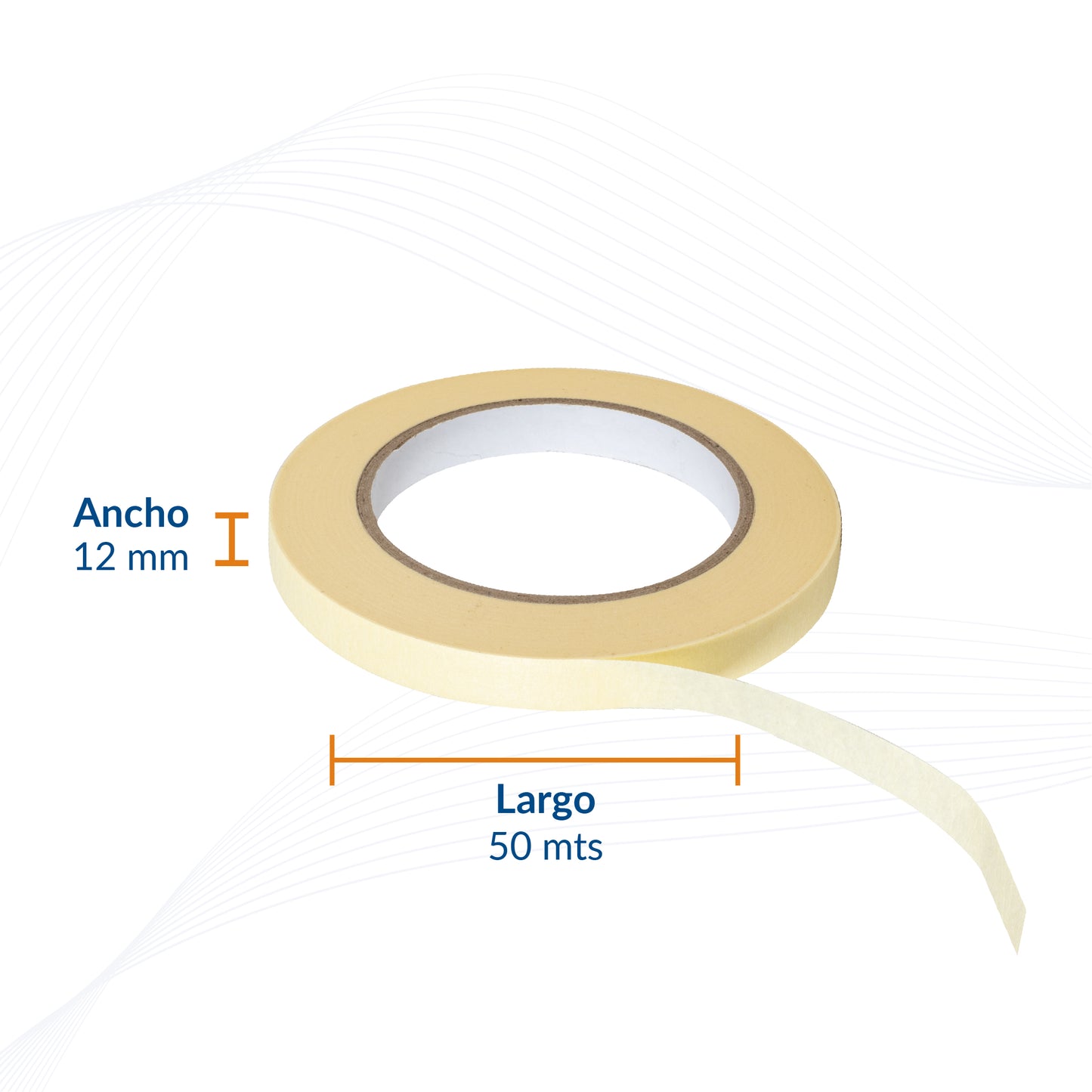 Cinta Adhesiva Masking Tape 12mm X 50m