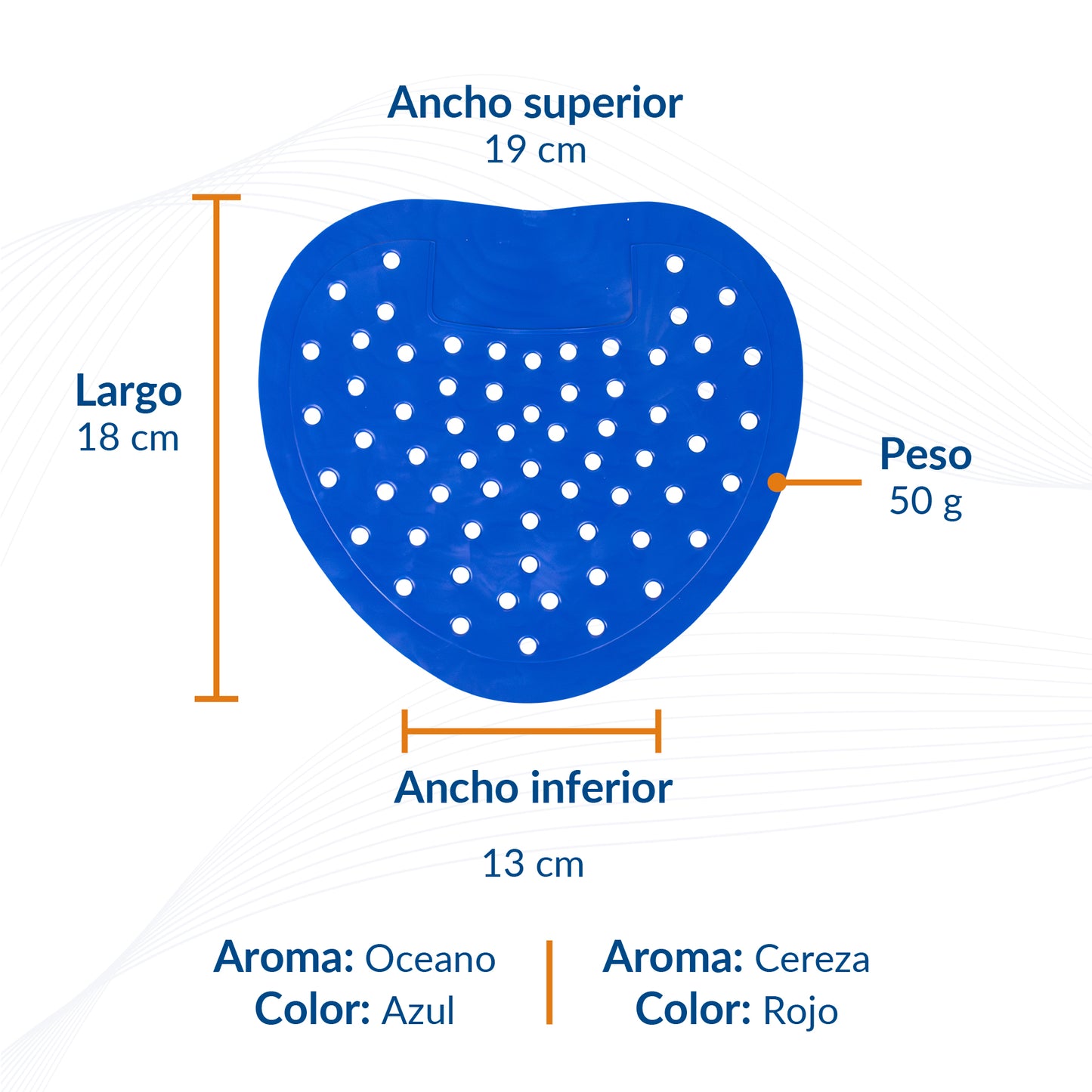 Tapete Liso Antisalpicaduras para Mingitorio 12pz