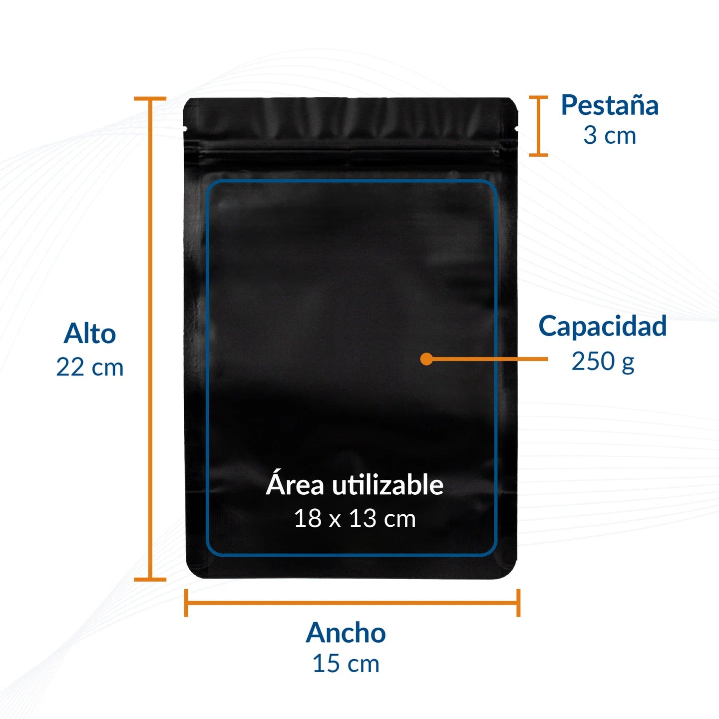 Kit Máquina Selladora de Impulso 300mm + 100 Bolsas Stand Up Pouch Negras Metalizadas