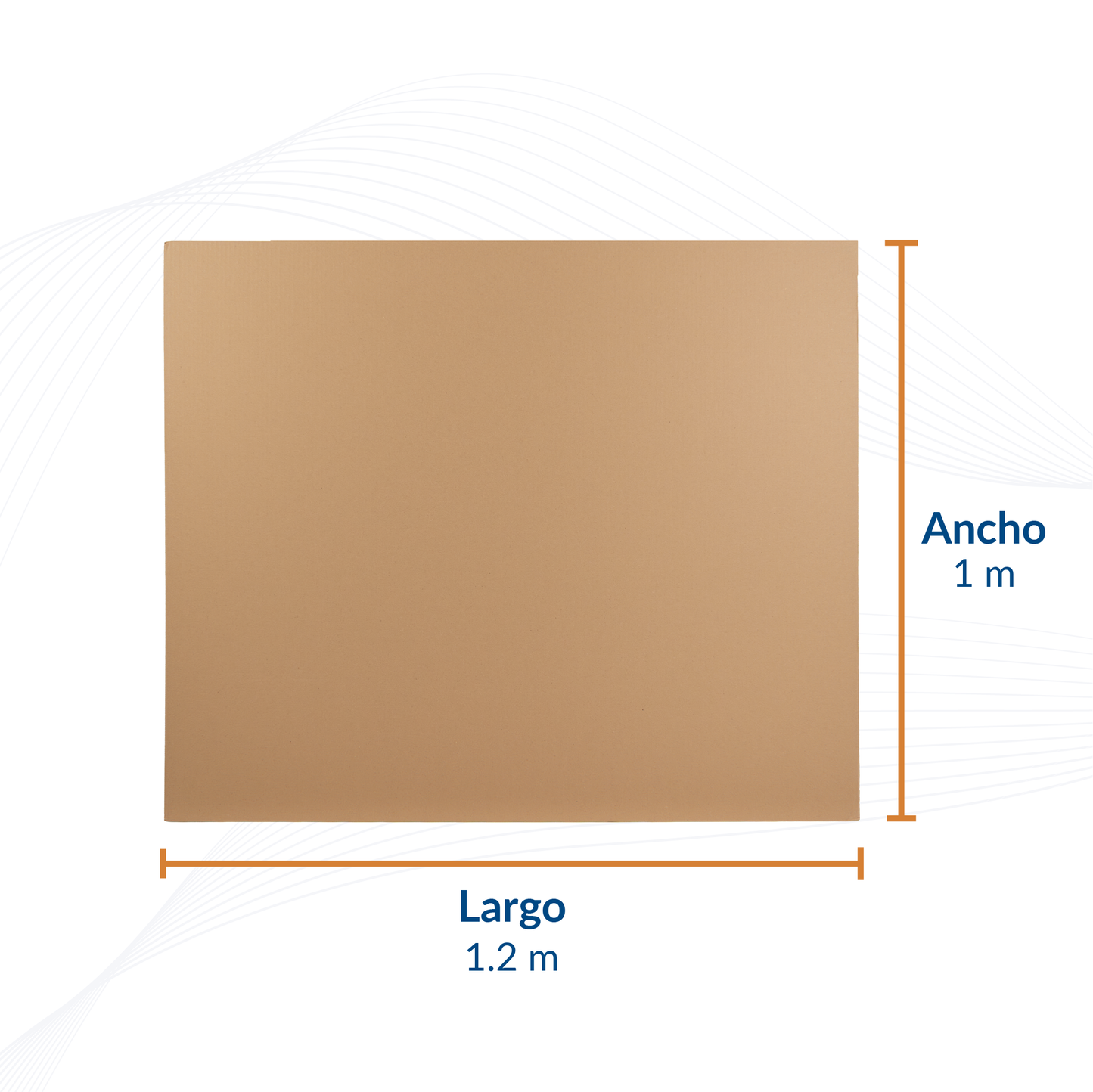 Lámina de Cartón Corrugado para tarimas de  1 x 1.2 mts