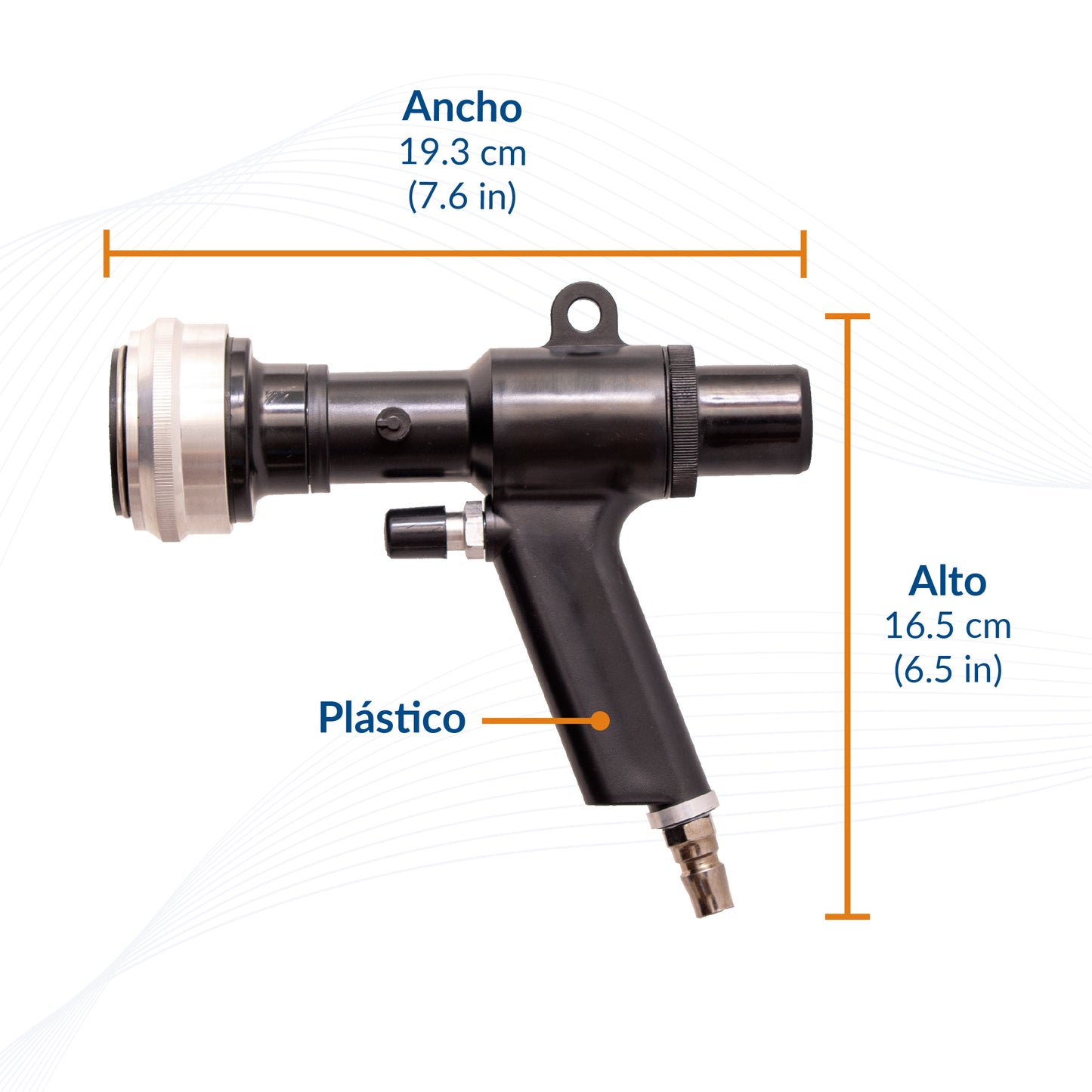 Pistola de Plástico para Inflar Bolsas de Carga