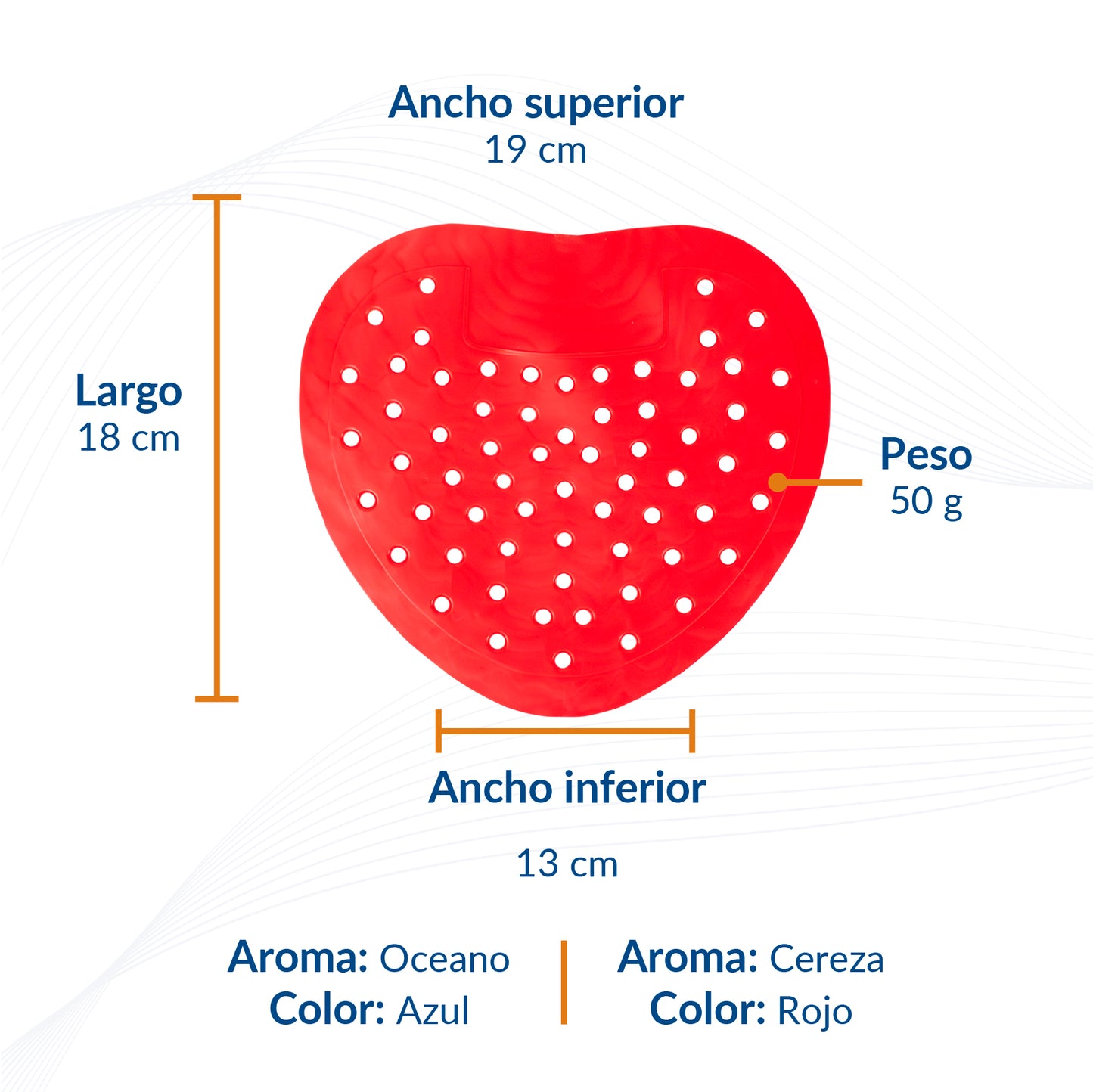 Tapete Liso Antisalpicaduras para Mingitorio 12pz