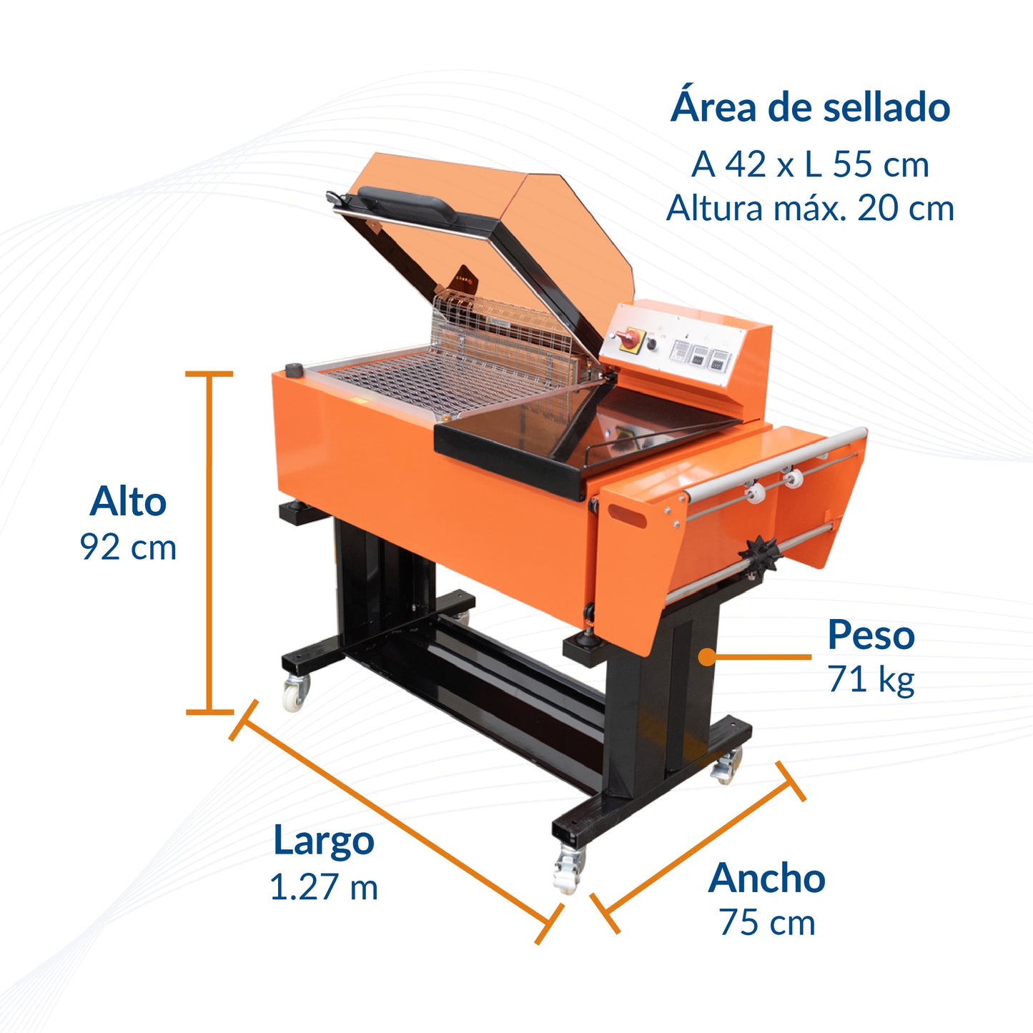 Máquina selladora de campana en escuadra manual YS-ZB-4255