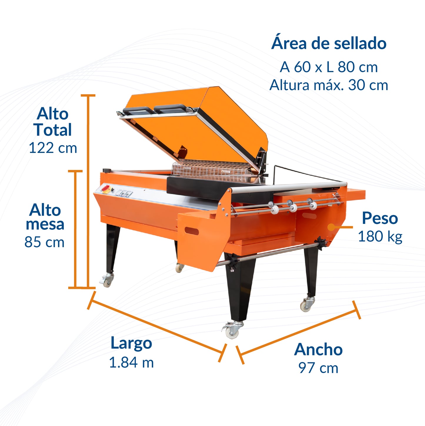 Máquina selladora de campana en escuadra manual YS-ZB-6084