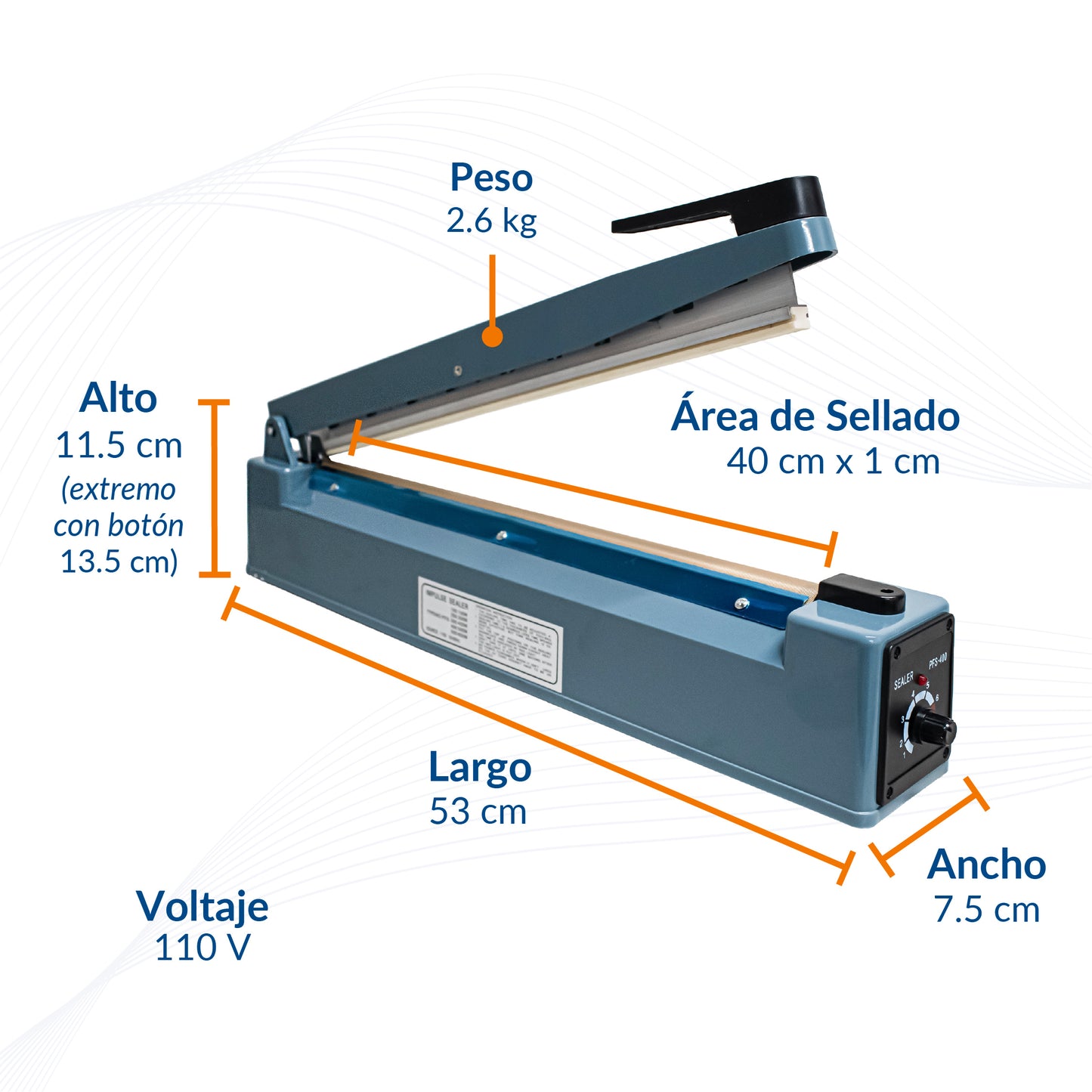 Máquina Selladora de Impulso Manual