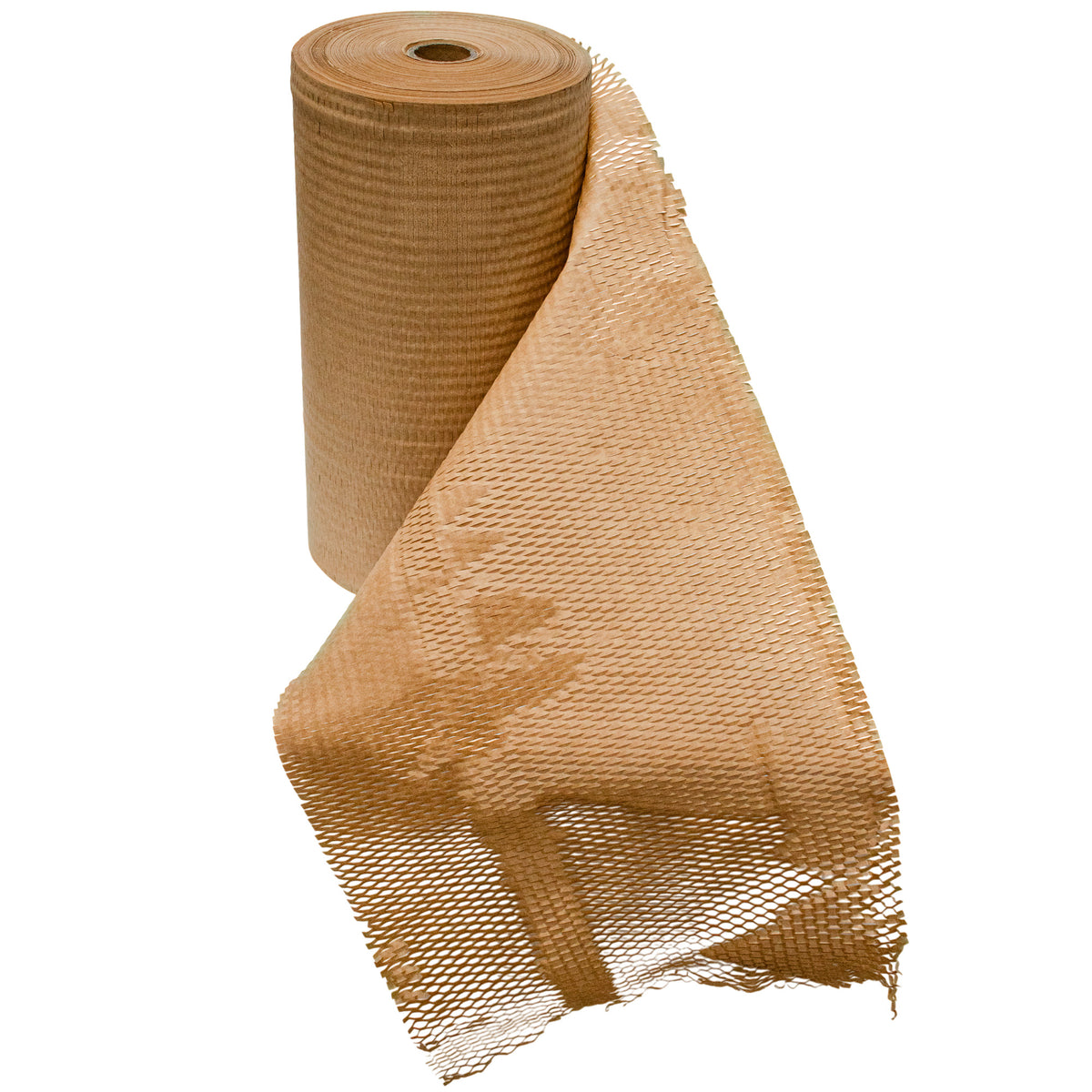 Rollo de papel protector de panal parcialmente extendido