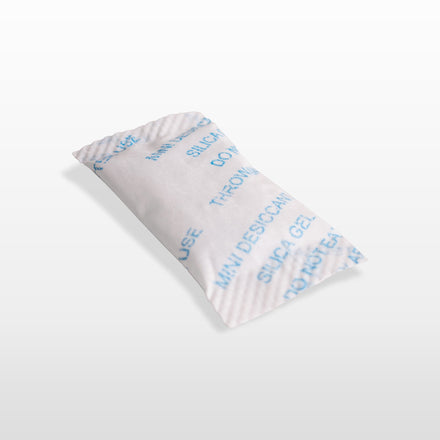 Sobre de silica gel Packsys de 1 g. Venta en unidades de 100 sobres.