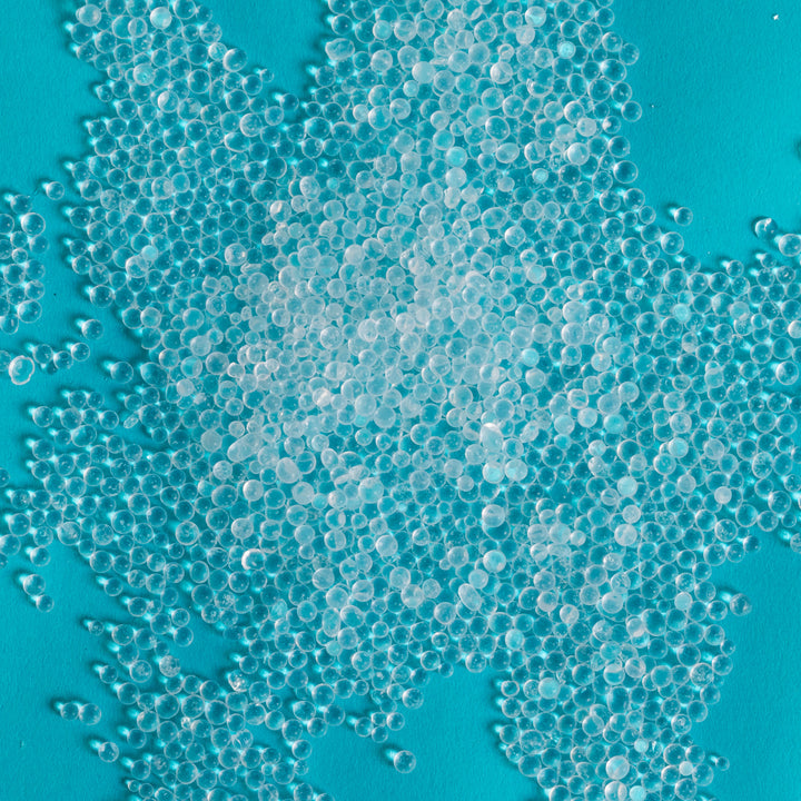 Detalle de los gránulos de silica gel
