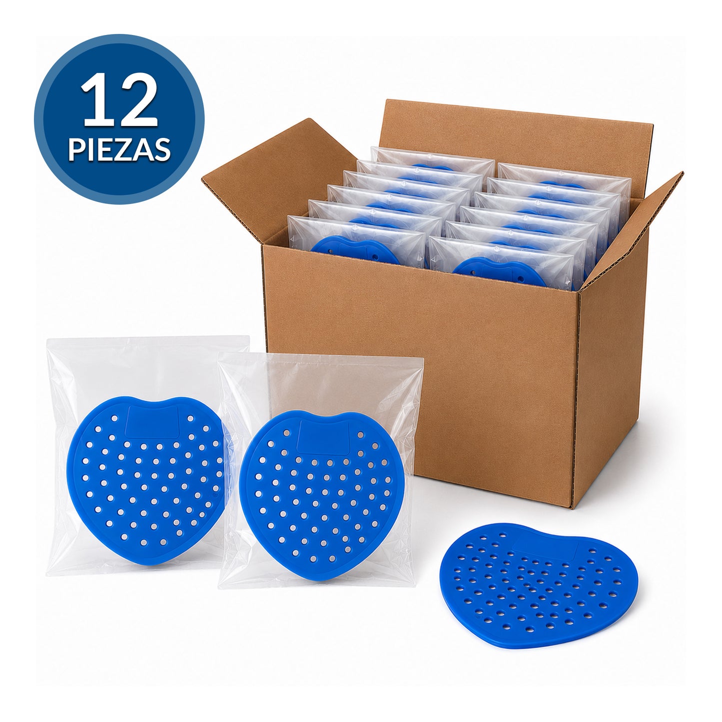 Tapete Liso Antisalpicaduras para Mingitorio - 12 piezas (Cereza u Océano)