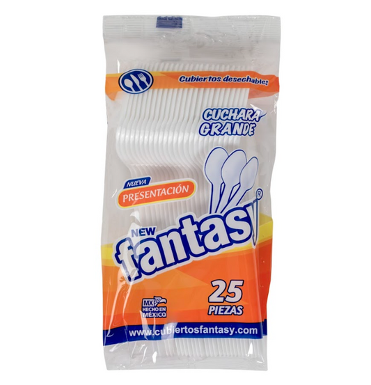 Cuchara Grande Fantasy – Color Blanco (1000 piezas)