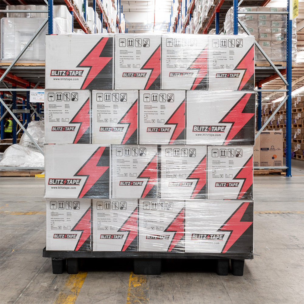 Tarima Packsys en uso soportando carga distribuida uniformemente, certificada hasta 1,000 kg de carga estática