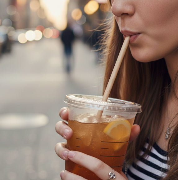 Popote Green Fantasy de plástico biodegradable resistente