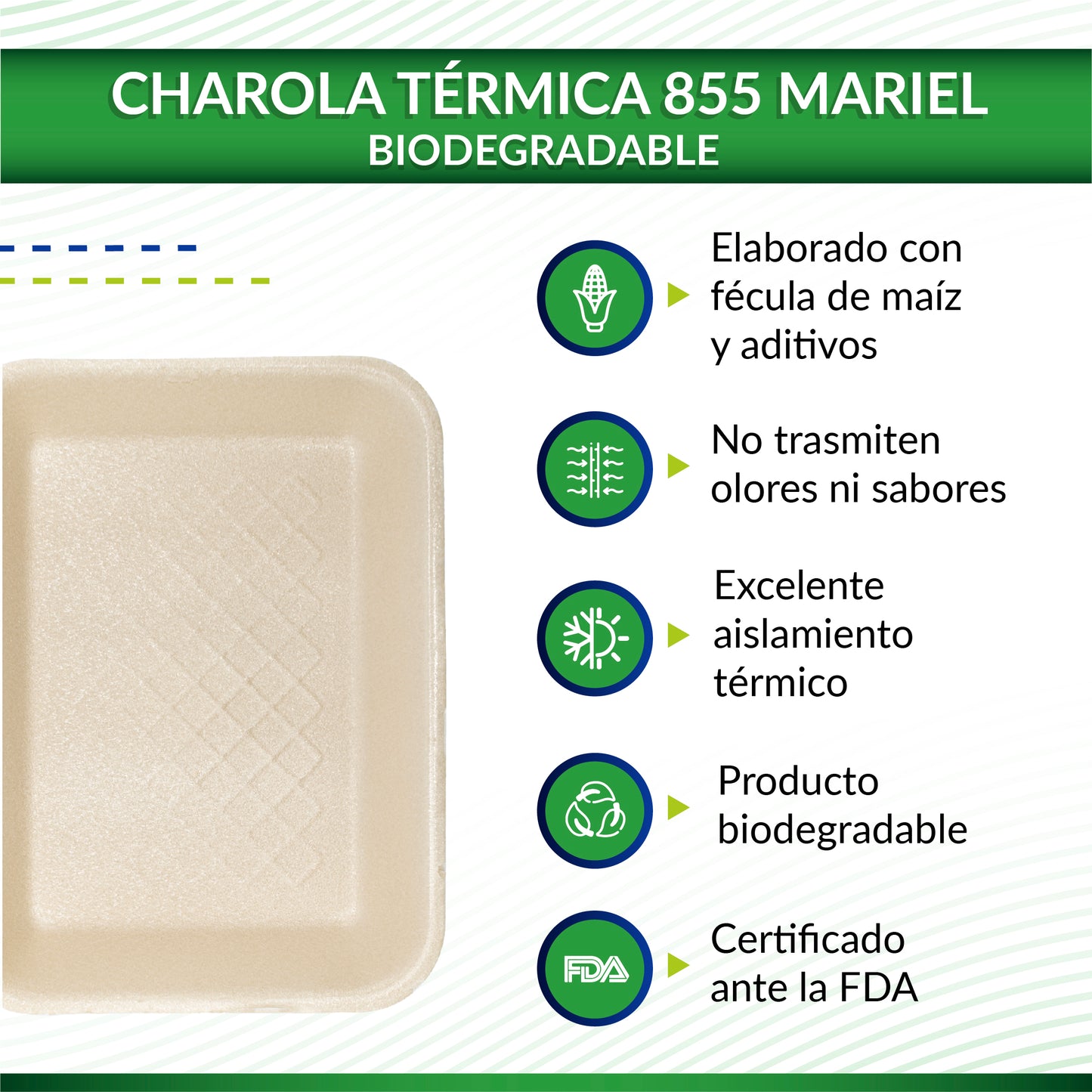 Charola térmica bio Mariel 855