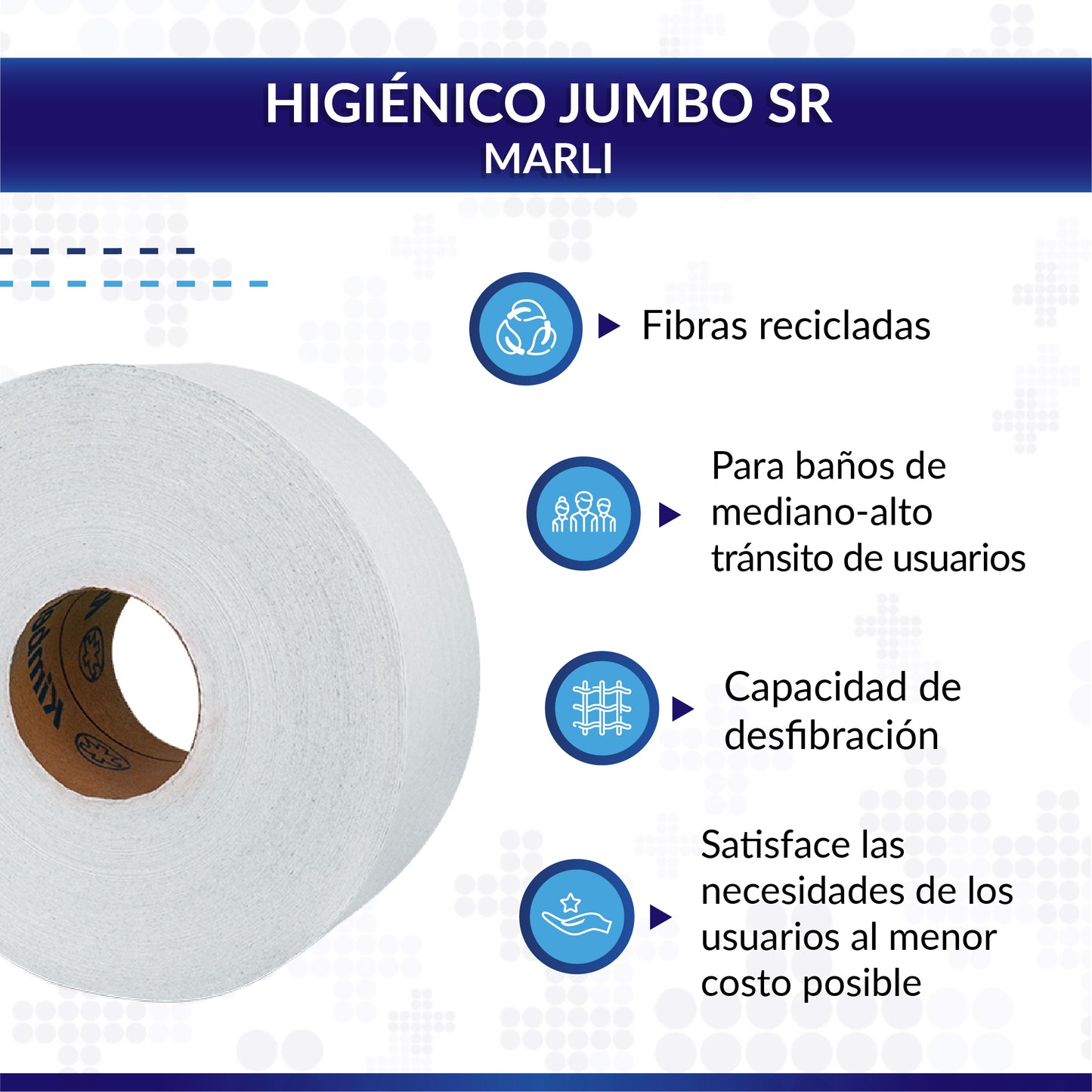 Higiénico Jumbo Marli® Sr 400 mts x 8.5 cm