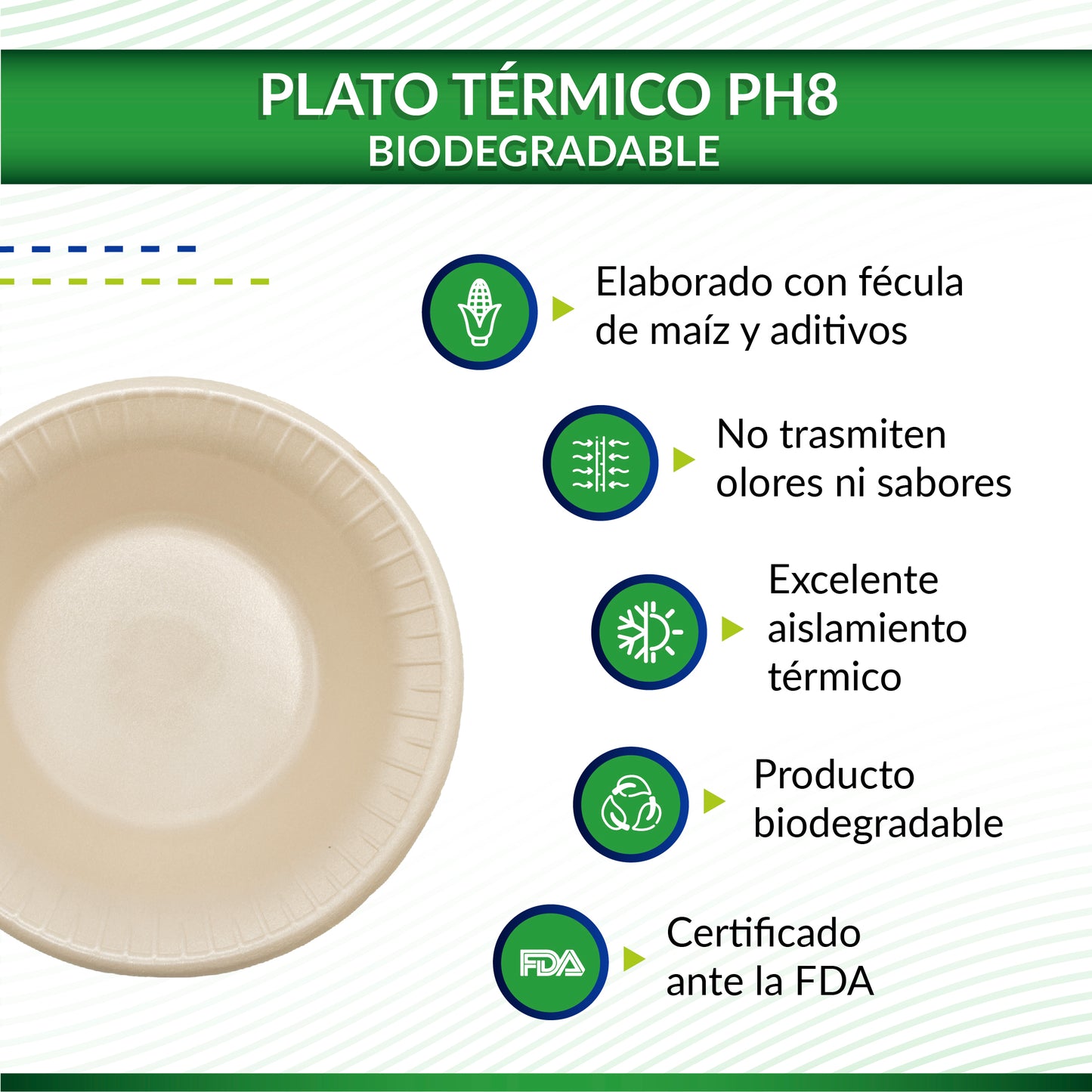 Plato térmico bio PH8 Reyma