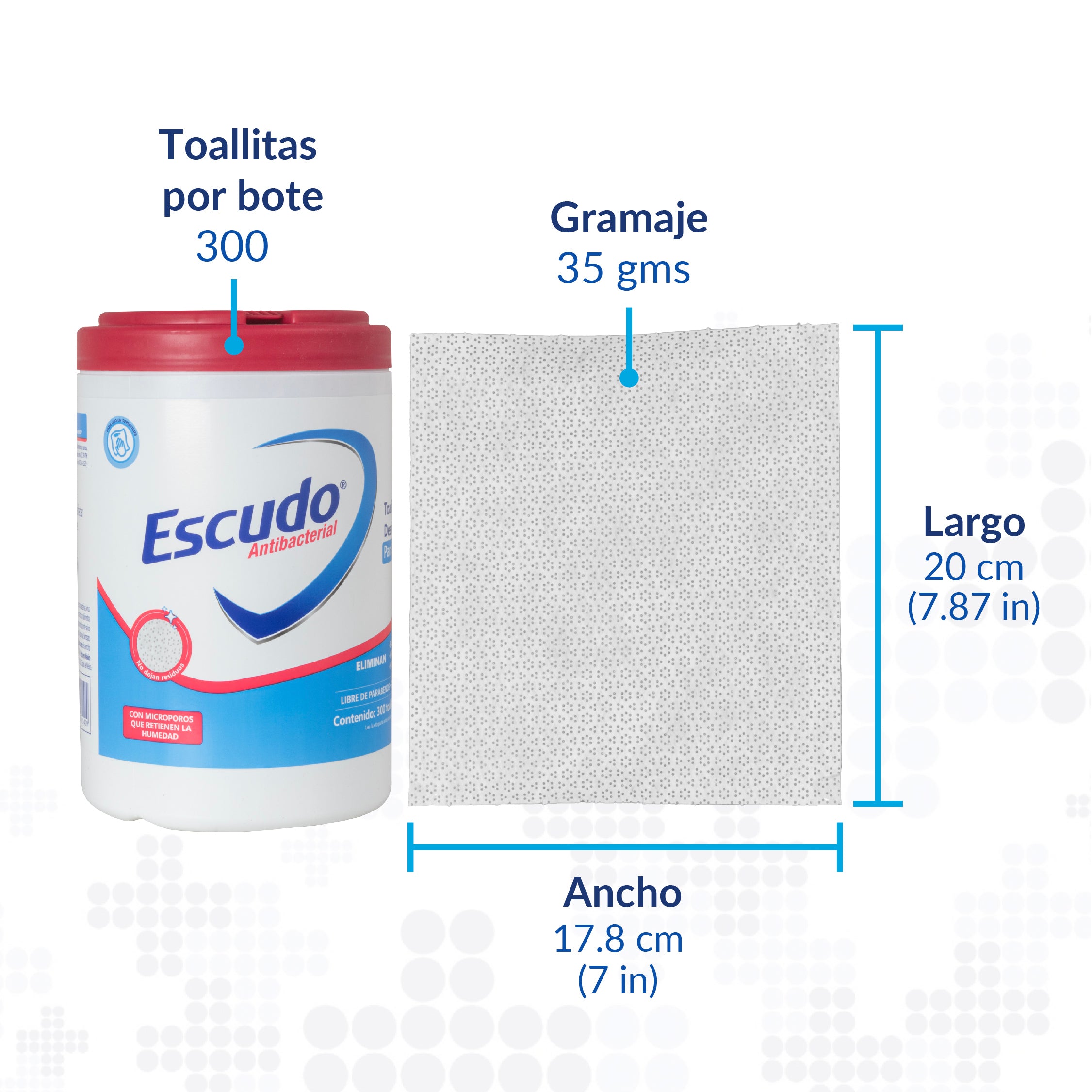 Toallitas desinfectantes de superficies Escudo 4 pack