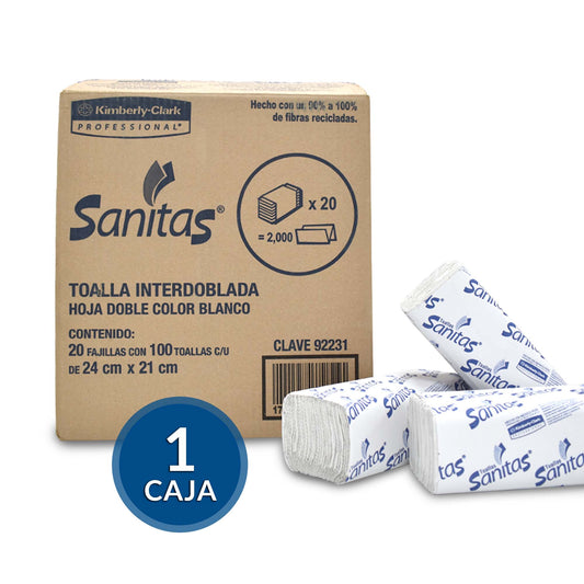 Sanitas Kimberly Clark Toalla para Manos Interdoblada